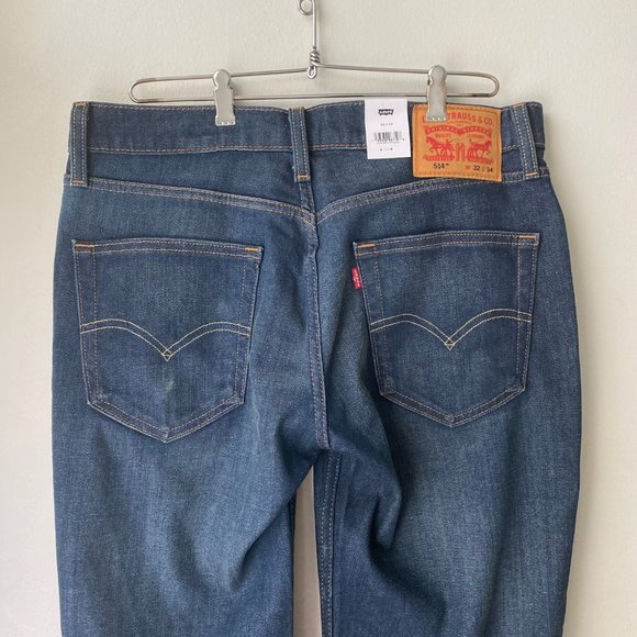 NWT Levi's Men's 514 STRAIGHT FIT FLEX JEANS Stretch Burch Dark Wash Size 32x34 - Picture 10 of 11
